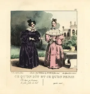 Petites Prints: Two ladies talking in a garden