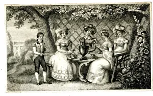 Ladies tea party with samovar