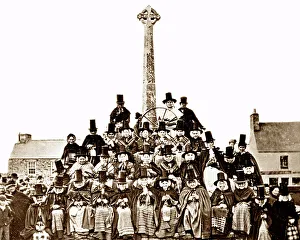 Ladies in traditional dress, St. David's, Wales, early 1900s