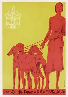 Cigarettes Prints: Lady +3 Greyhounds