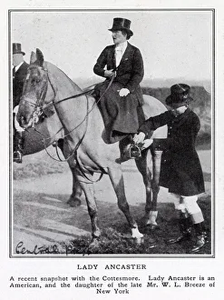 Lady Ancaster, formerly Miss Eloise Breese, out with the Cottesmore Hunt in 1923
