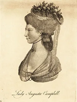 Fichu Prints: Lady Augusta Campbell, daughter of John Campbell, 5th Duke of A
