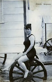 Ostende Prints: Lady Bather at Ostende, Belgium
