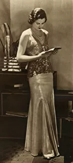 Lady Bridget Poulett wearing Norman Hartnell