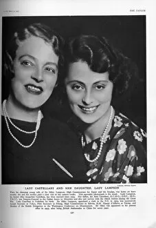 Images Dated 17th November 2017: Lady Castellani and her daughter Lady Lampson