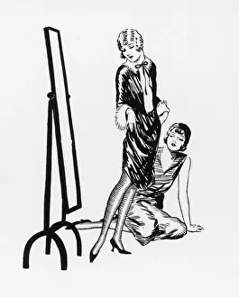 Lady Checks Stockings