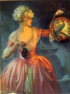 Satin Gallery: Lady with Chinese lantern