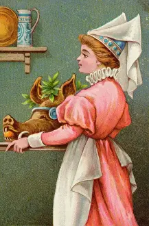 Dinner Prints: Lady Cook & Boars Head