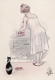 Chemise Gallery: LADY COOKS IN CHEMISE