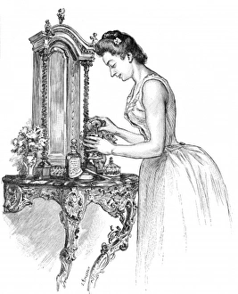 Images Dated 3rd November 2011: Lady and cosmetics, 1889