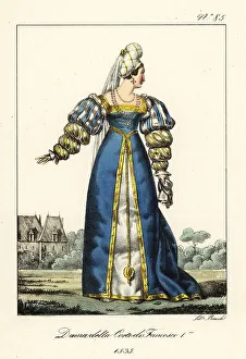 Italian Edition Prints: Lady of the court of King Francis I, France, 1535
