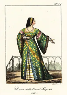 Italian Edition Prints: Lady of the court of King Louis XII of France, 1510