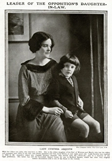 Images Dated 1st March 2017: Lady Cynthia Asquith with her son John