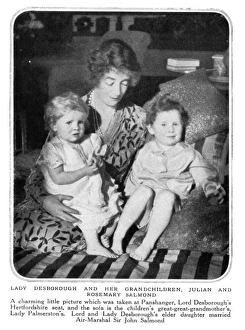 Images Dated 10th August 2016: Lady Desborough with her grandchildren