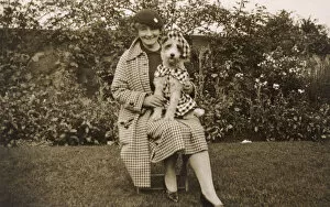 Images Dated 20th October 2016: Lady with dog in fancy dress