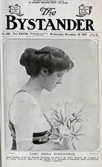 Lilies Prints: Lady Edina Conyngham, formal studio portrait in beaded gown