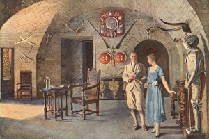 Lady Elizabeth Bowes-Lyon shows Duke of York around Glamis