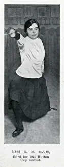 Images Dated 2nd September 2019: Lady Fencer Miss G M Davis - 3rd place in Hutton Cup Contest