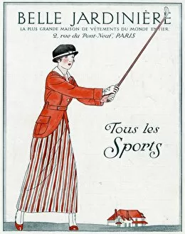 Jardiniere Gallery: Lady Golfer 1914