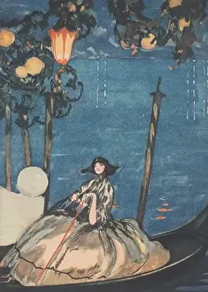 The Lady of the Gondola by Jean Gabriel Domergue