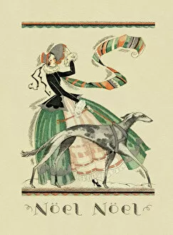 Images Dated 4th April 2019: Lady with greyhound