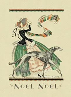 Images Dated 4th April 2019: Lady with greyhound
