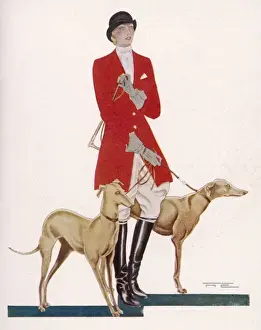 Lady and Greyhounds