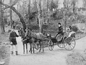 Drive Way Prints: Lady holding the reins
