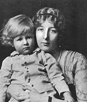 Sackville Prints: Lady Idina Wallace and her son by Madame Yevonde
