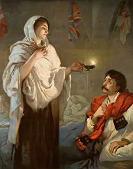 1854 Collection: The Lady With The Lamp Florence Nightingale