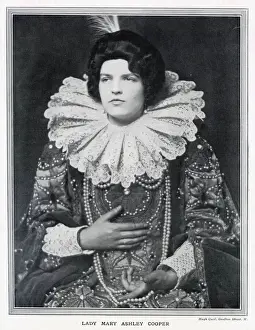 Jan19 Prints: Lady Mary Ashley Cooper in Jacobean costume Lady Mary Ashley-Cooper (1902-1936)