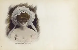 Lady at a Masked Ball displaying a toothy grin