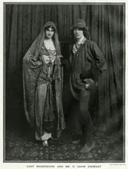 Masque Prints: Lady Massereene & Patrick Shaw Stewart- costume masque