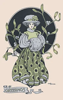 Parkinson Prints: Lady with Mistletoe