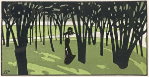Silhouettes Collection: Lady in Park / Cocorico
