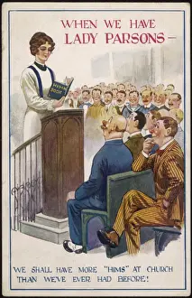 Preachers Prints: Lady Parson Postcard