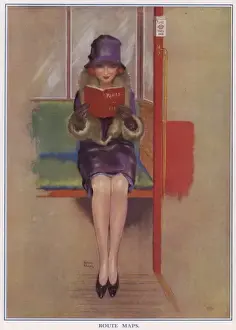 Lady passenger on the underground -- Route Maps