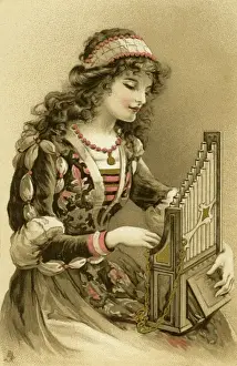 Bowley Prints: Lady with a pipe organ