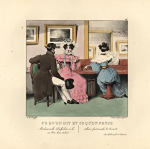 Endurance Gallery: Lady playing the piano in a parlour to guests