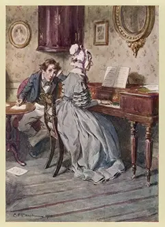 Lady Plays to Boy