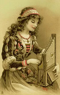 Organ Gallery: Lady with a portative organ