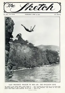 Execution Prints: Lady Prudence Jellicoe in mid-air - The Swallow Dive
