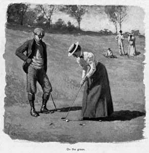 Partner Prints: LADY PUTTS OUT 1895