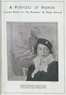 Compiled Prints: Lady Queensberry, fashion portrait in her painting studio