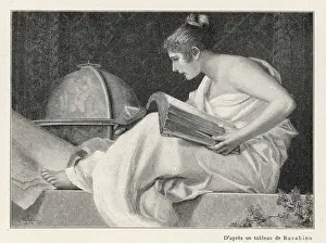 Lady Reads a Heavy Book