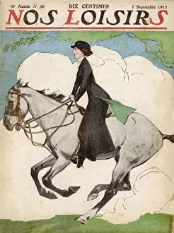 Lady Riding Astride 1913