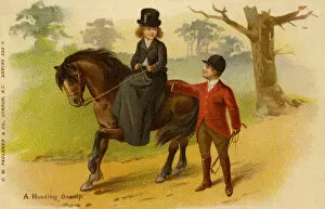 Side Saddle Collection: Lady riding side-saddle