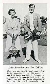 Mixed Prints: Lady Rowallan and Ian Collins - Scottish hard court mixed doubles Champions for the 5th time