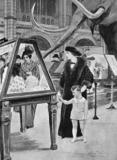 Lady Scott with her son Peter at Natural History Museum Lady Scott with her son Peter at Natural History Museum