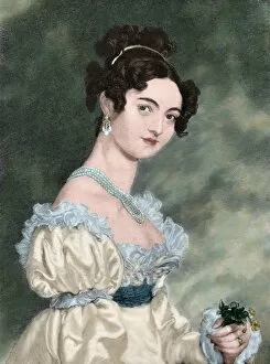 Lady Selina Meade (1797-1872). Engraving. Colored